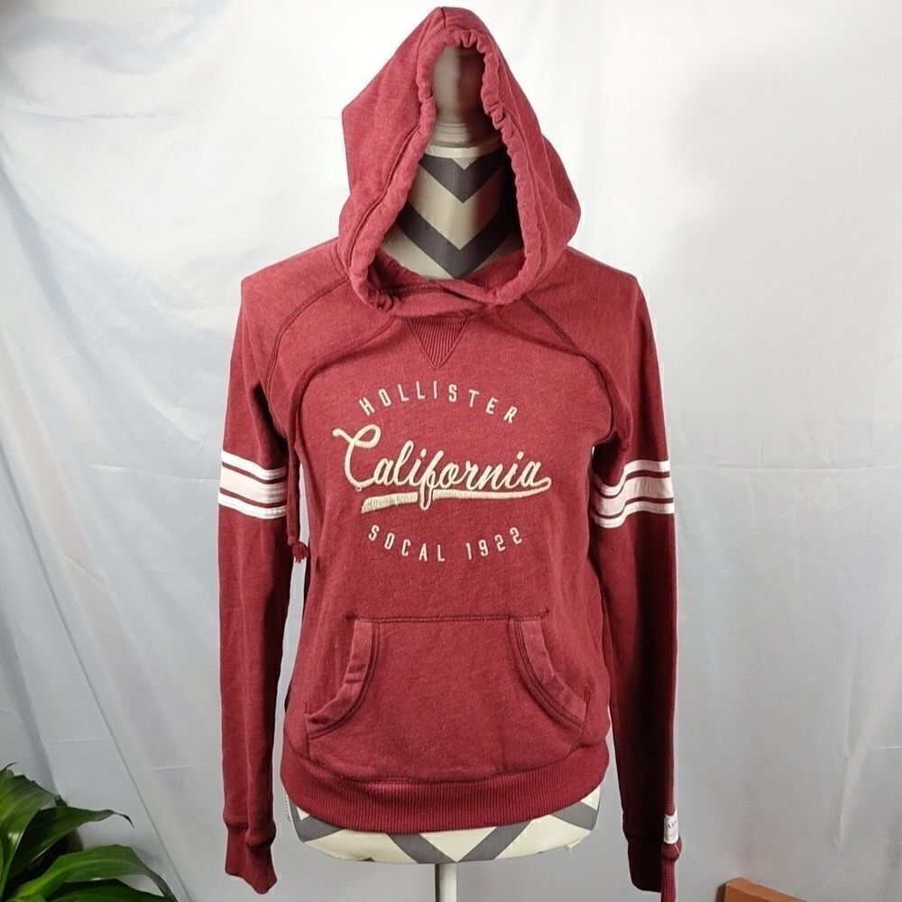 Hollister California Maroon Hoodie - Picture 1 of 6